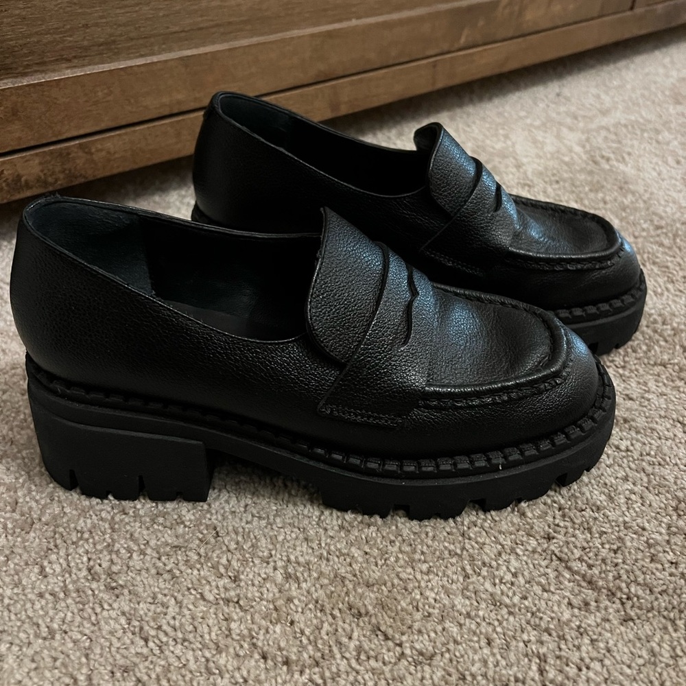 Lug sole loafers